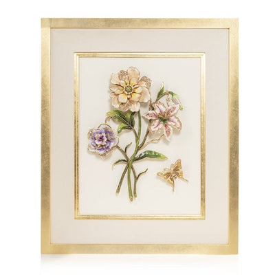 Jay Strongwater Georgia Bouquet Wall Art Wall Art Jay Strongwater 