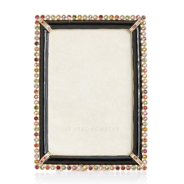 Jay Strongwater Lorraine Stone Edge 4" x 6" Frame - Jewel Picture Frames Jay Strongwater 