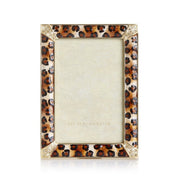 Jay Strongwater Leopard Spotted Pave Corner 4" x 6" Frame Picture Frames Jay Strongwater 