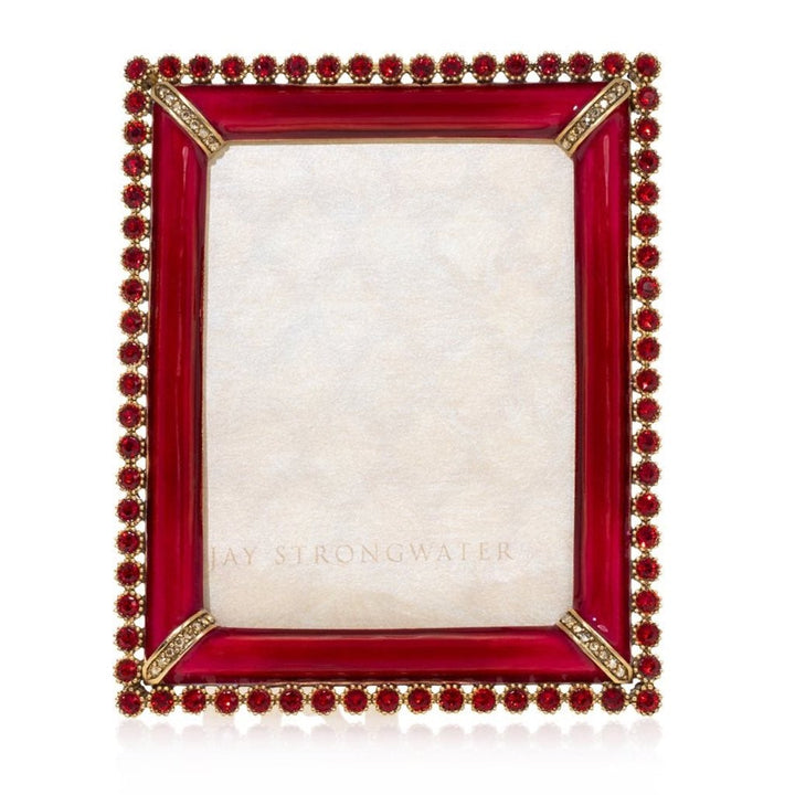 Jay Strongwater Emilia Stone Edge 3" x 4" Frame - Ruby Picture Frames Jay Strongwater 