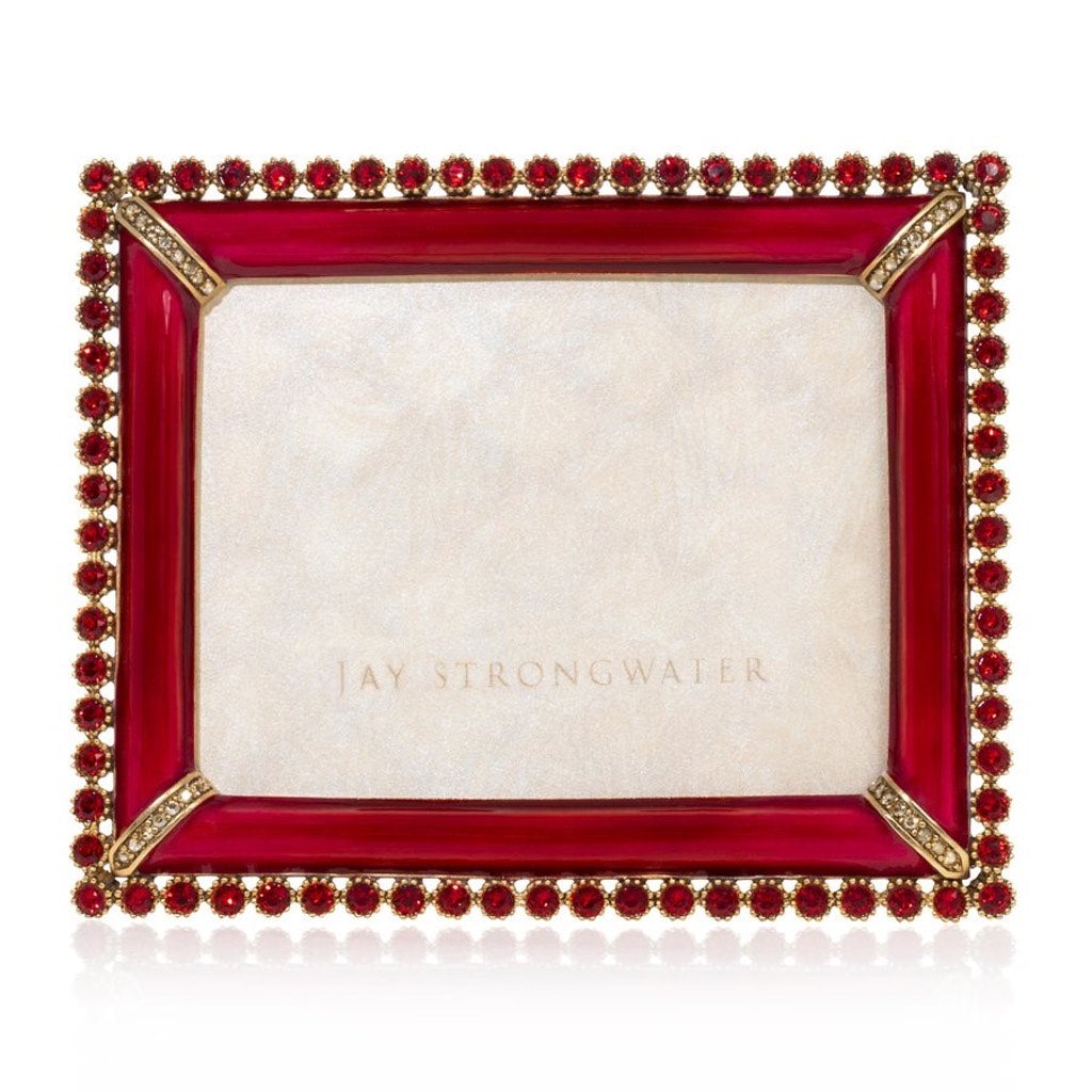Jay Strongwater Emilia Stone Edge 3" x 4" Frame - Ruby Picture Frames Jay Strongwater 
