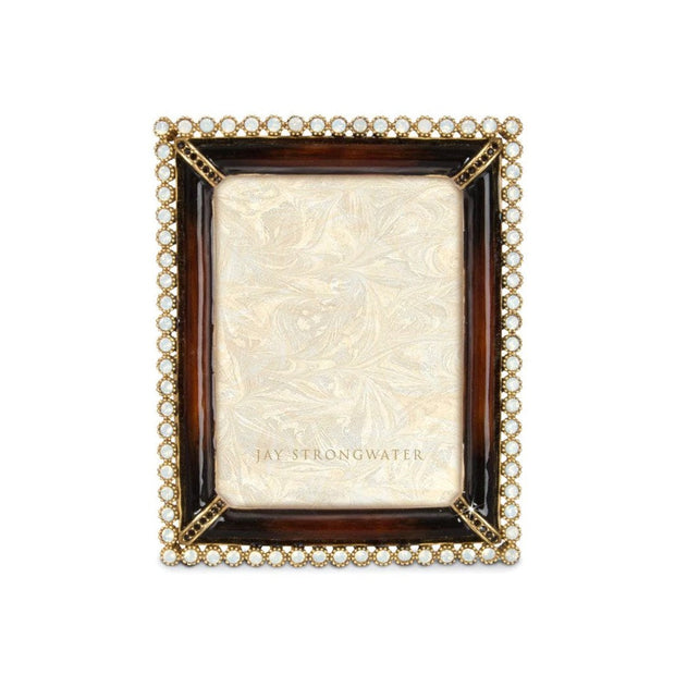 Jay Strongwater Emilia Stone Edge 3" x 4" Frame - Safari Brown Picture Frames Jay Strongwater 