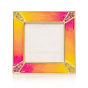 Jay Strongwater Leland Pave Corner 2" Square Frame - Electric Pink Picture Frames Jay Strongwater 