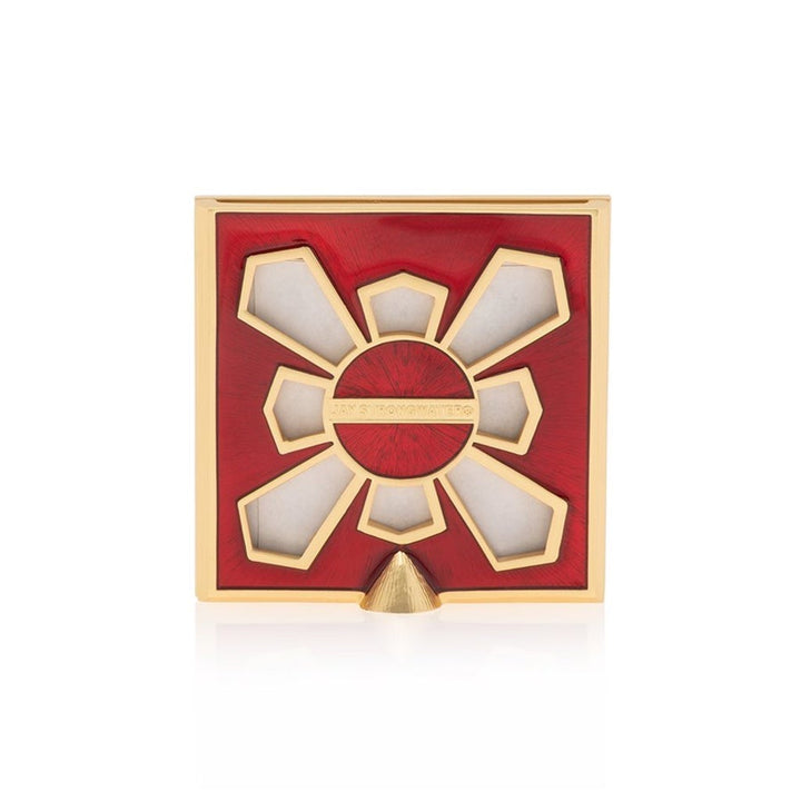 Jay Strongwater Leland Pave Corner 2" Square Frame - Ruby Picture Frames Jay Strongwater 
