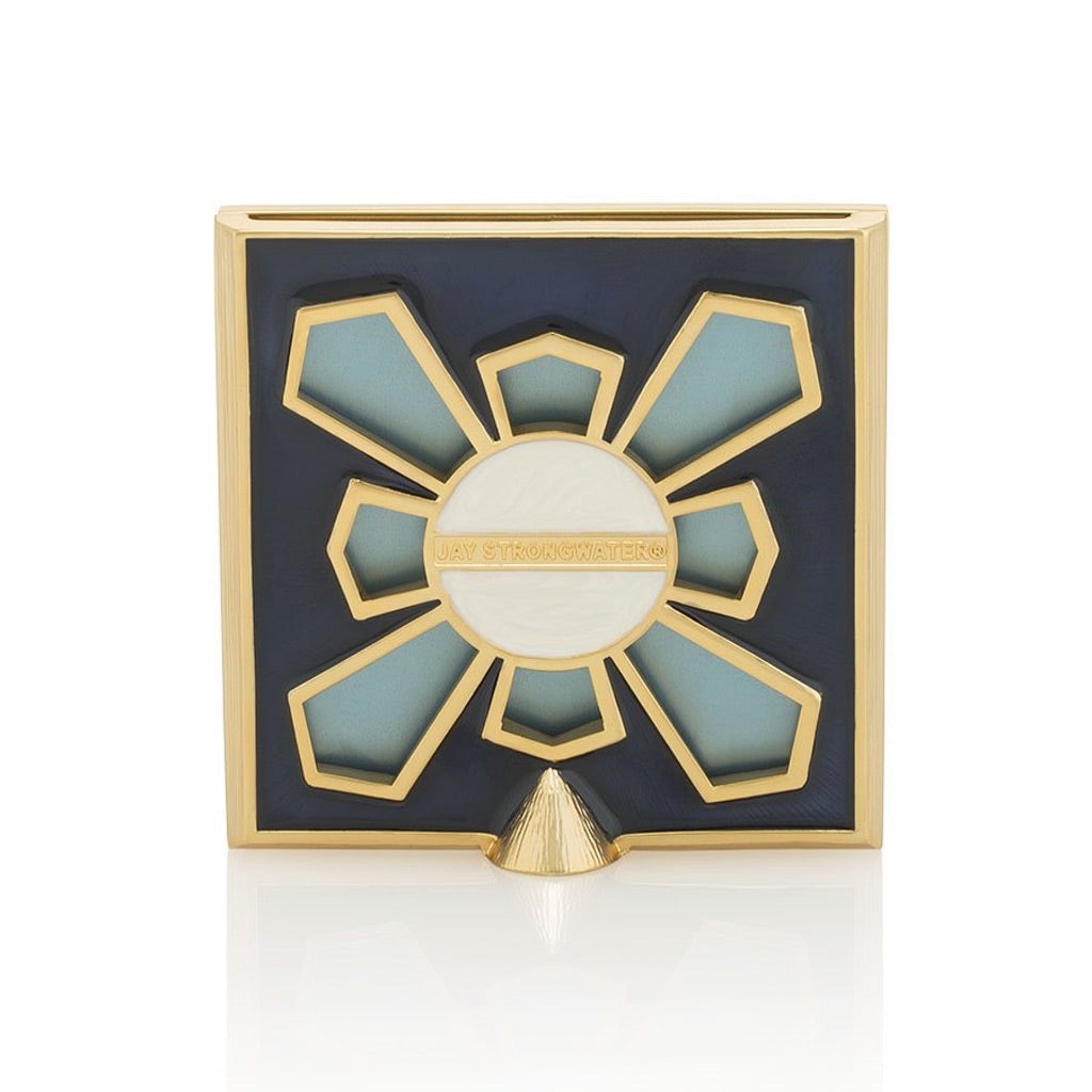 Jay Strongwater Leland Pave Corner 2" Square Frame - Sapphire Picture Frames Jay Strongwater 