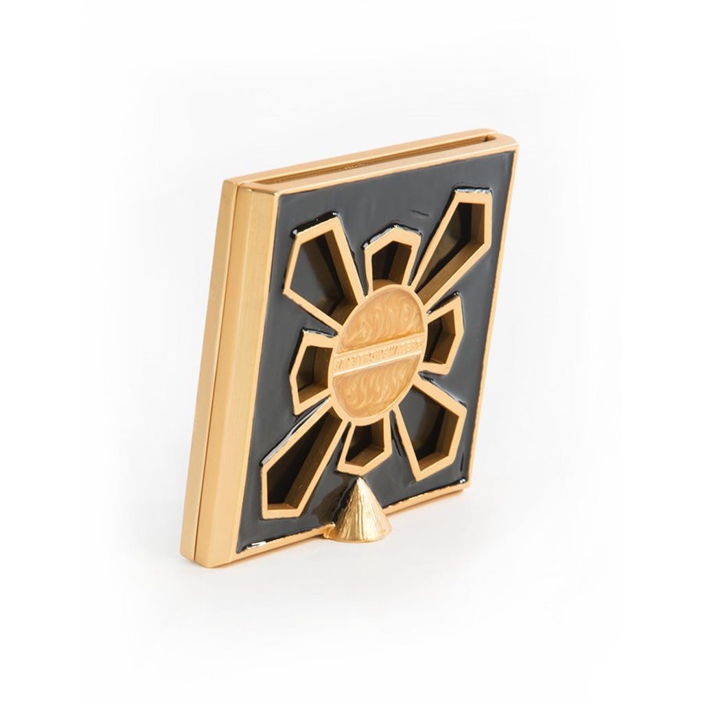 Jay Strongwater Leland Pave Corner 2" Square Frame - Black Picture Frames Jay Strongwater 