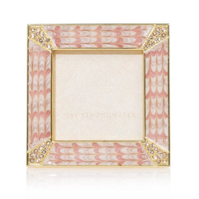 Jay Strongwater Leland Pave Corner 2" Square Frame - Boudoire Picture Frames Jay Strongwater 