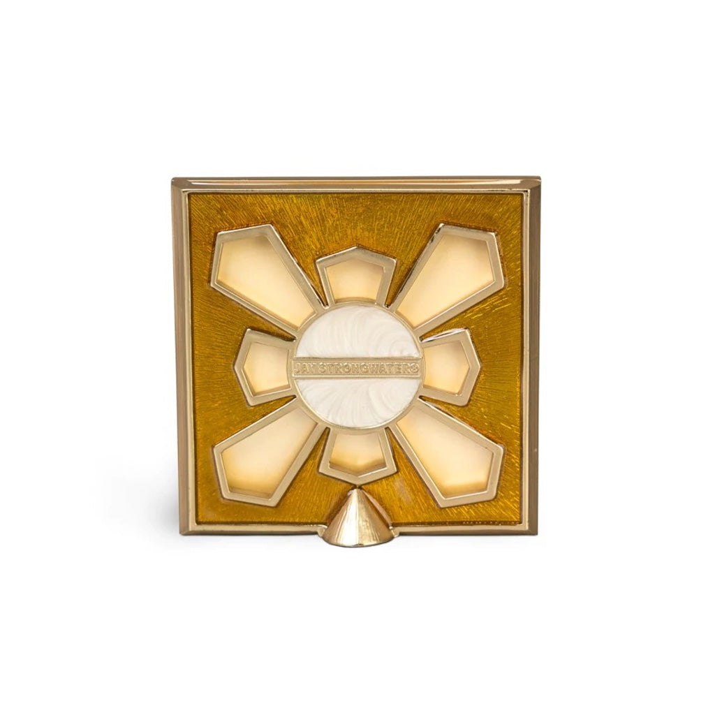 Jay Strongwater Leland Pave Corner 2" Square Frame - Gold Picture Frames Jay Strongwater 