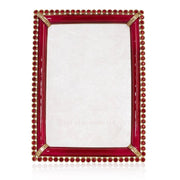 Jay Strongwater Lorraine Stone Edge 4” x 6" Frame - Ruby Picture Frames Jay Strongwater 