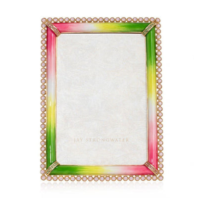 Jay Strongwater Lorraine Stone Edge 4” x 6" Frame - Flora Picture Frames Jay Strongwater 