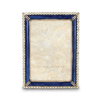 Jay Strongwater Lorraine Stone Edge 4" x 6" Frame - Delft Garden Picture Frames Jay Strongwater 