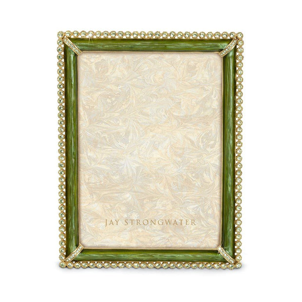 Jay Strongwater Lucas Stone Edge 5" x 7" Frame - Leaf Picture Frames Jay Strongwater 