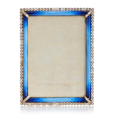 Jay Strongwater Lucas Stone Edge 5" x 7" Frame - Lapis Picture Frames Jay Strongwater 