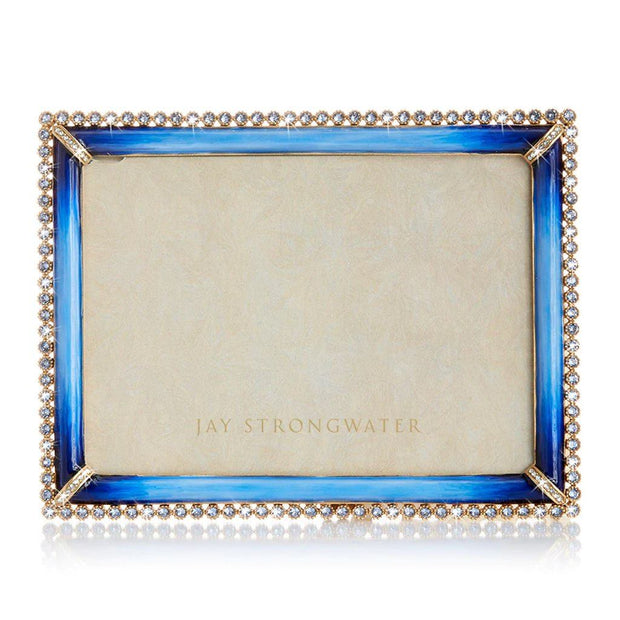 Jay Strongwater Lucas Stone Edge 5" x 7" Frame - Lapis Picture Frames Jay Strongwater 