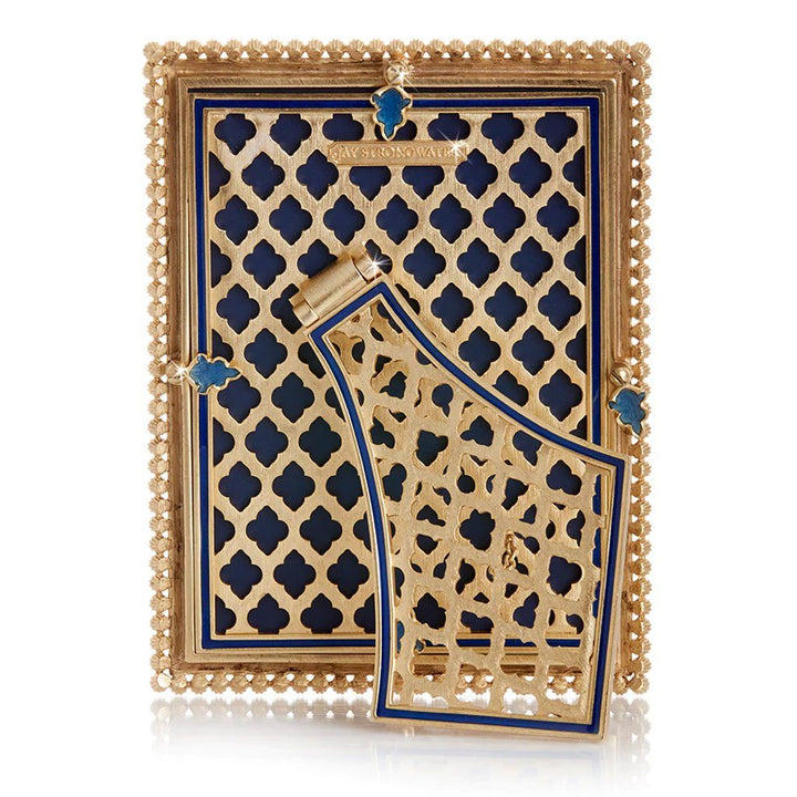 Jay Strongwater Lucas Stone Edge 5" x 7" Frame - Lapis Picture Frames Jay Strongwater 