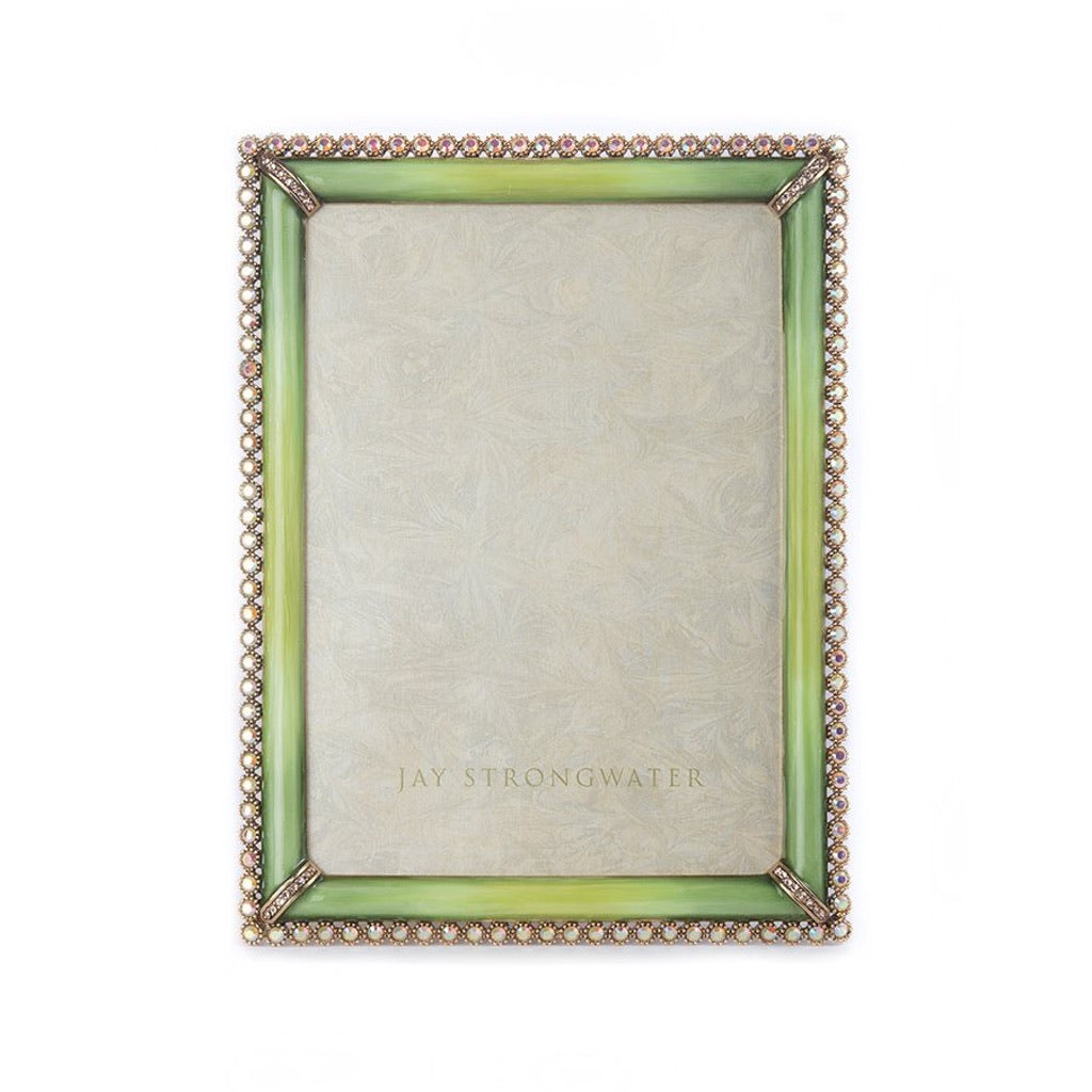 Jay Strongwater Lucas Stone Edge 5" x 7" Frame - Apple Picture Frames Jay Strongwater 