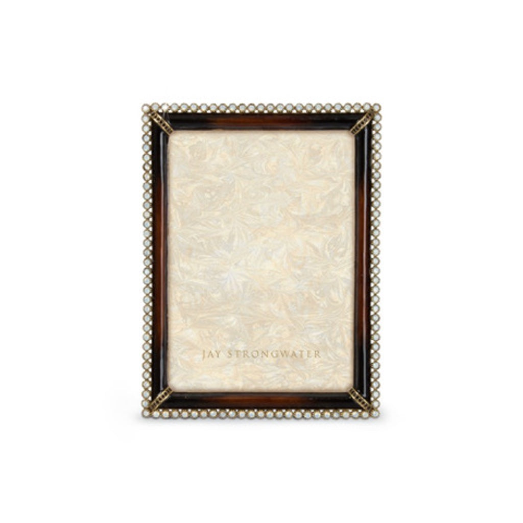 Jay Strongwater Lucas Stone Edge 5" x 7" Frame - Safari Picture Frames Jay Strongwater 