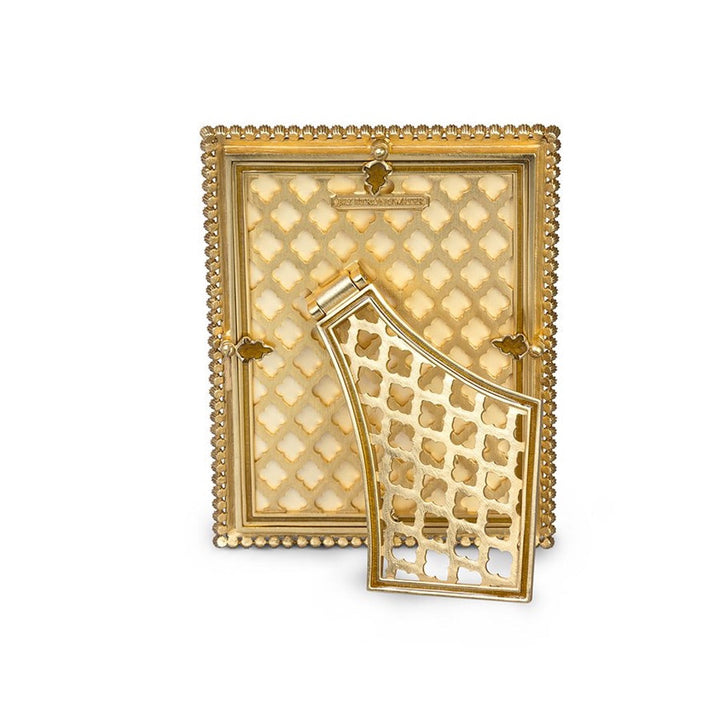 Jay Strongwater Lucas Stone Edge 5" x 7" Frame - Gold Picture Frames Jay Strongwater 