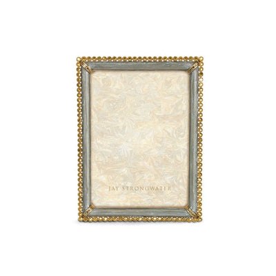 Jay Strongwater Lucas Stone Edge 5" x 7" Frame - Silver Picture Frames Jay Strongwater 