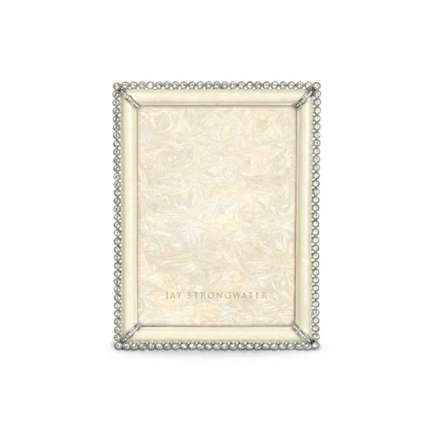 Jay Strongwater Lucas Stone Edge 5" x 7" Frame - Crystal Pearl Picture Frames Jay Strongwater 