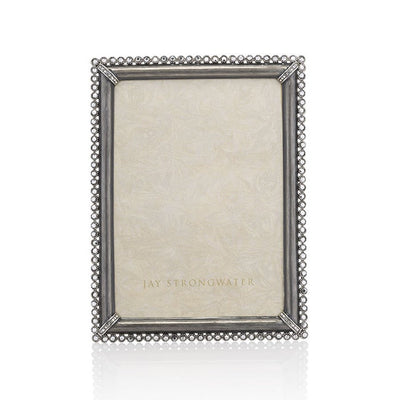 Jay Strongwater Lucas Stone Edge 5" x 7" Frame - Grey Picture Frames Jay Strongwater 