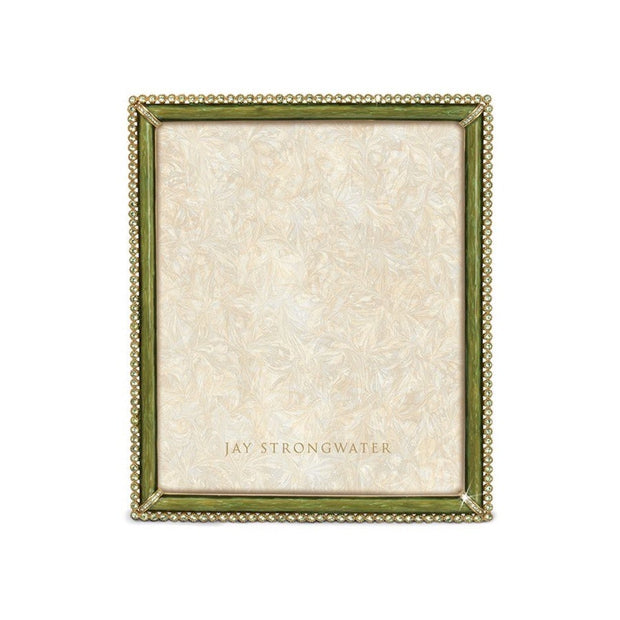 Jay Strongwater Laetitia Stone Edge 8" x 10" Frame - Leaf Picture Frames Jay Strongwater 