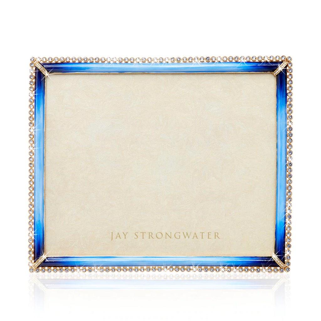 Jay Strongwater Laetitia Stone Edge 8" x 10" Frame - Lapis Picture Frames Jay Strongwater 