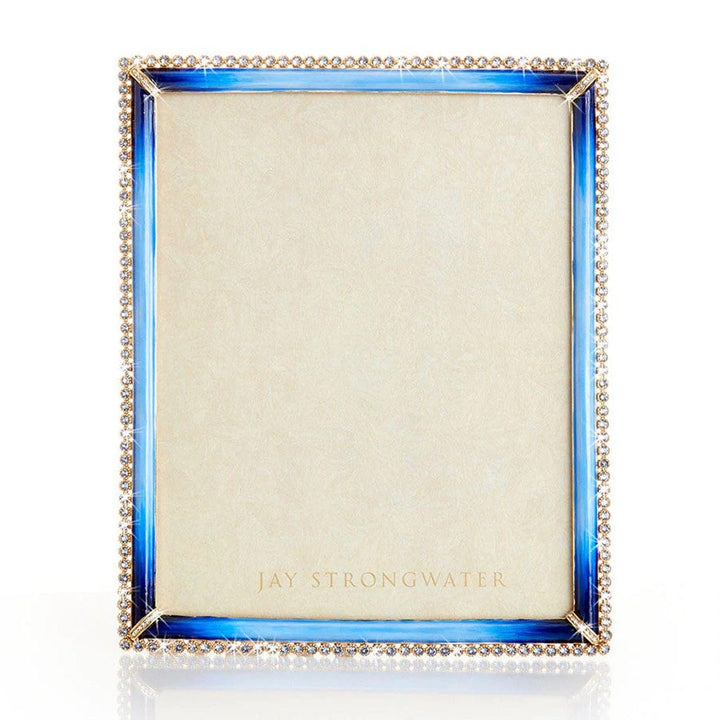 Jay Strongwater Laetitia Stone Edge 8" x 10" Frame - Lapis Picture Frames Jay Strongwater 