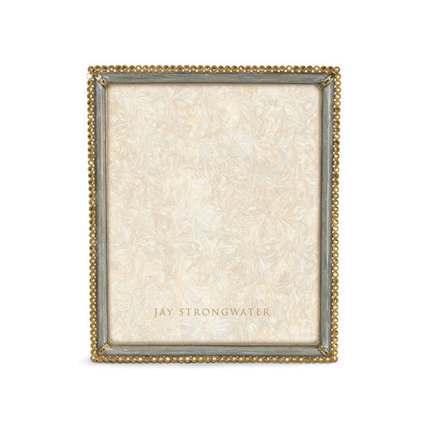 Jay Strongwater Laetitia Stone Edge 8" x 10" Frame - Silver Picture Frames Jay Strongwater 
