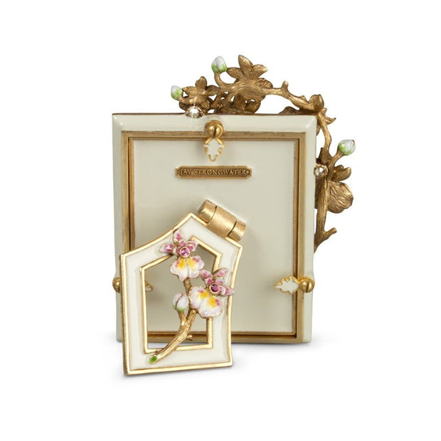 Jay Strongwater Kelsey Orchid 3" x 4" Frame - Flora Picture Frames Jay Strongwater 