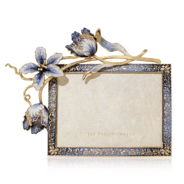 Jay Strongwater Margery Tulip 5" x 7" Frame - Delft Garden Picture Frames Jay Strongwater 