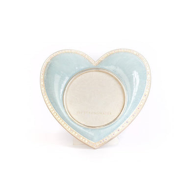 Jay Strongwater Chantal Heart Frame - Pale Blue Picture Frames Jay Strongwater 