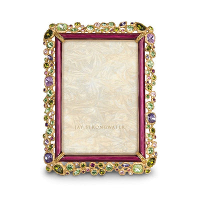 Jay Strongwater Emery Bejeweled 4" x 6" Frame - Brocade Picture Frames Jay Strongwater 