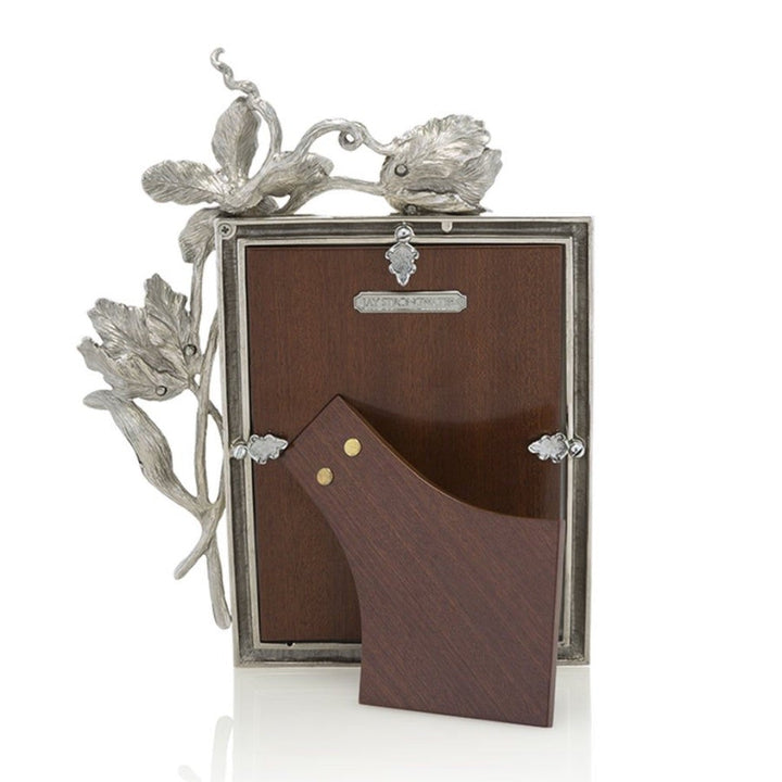 Jay Strongwater Irene Tulip 5" x 7" Frame - Silver Picture Frames Jay Strongwater 