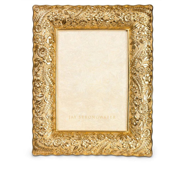 Jay Strongwater Katerina Ruffle Edge Floral 5" x 7" Frame Picture Frames Jay Strongwater 