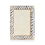Jay Strongwater Leonard Pave Corner 4" x 6" Frame - Natural Picture Frames Jay Strongwater 