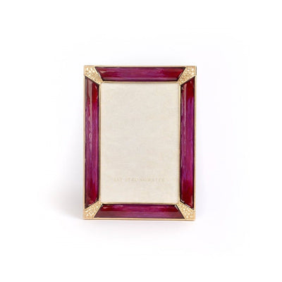 Jay Strongwater Leonard Pave Corner 4" x 6" Frame - Bouquet Picture Frames Jay Strongwater 