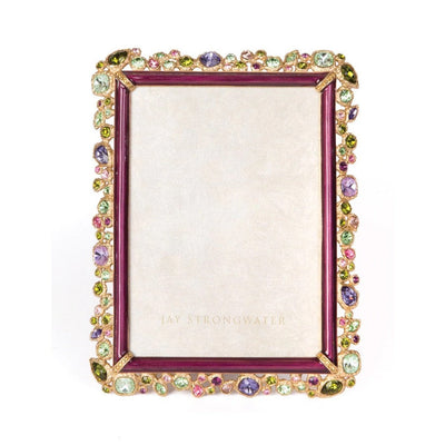 Jay Strongwater Leslie Bejeweled 5" x 7" Frame - Brocade Picture Frames Jay Strongwater 