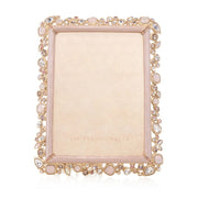Jay Strongwater Leslie Bejeweled 5" x 7" Frame - Baby Pink Picture Frames Jay Strongwater 