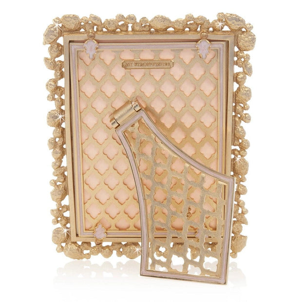 Jay Strongwater Leslie Bejeweled 5" x 7" Frame - Baby Pink Picture Frames Jay Strongwater 