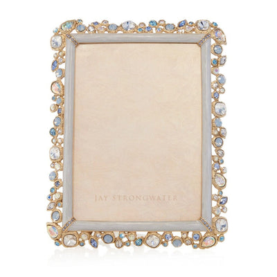 Jay Strongwater Leslie Bejeweled 5" x 7" Frame - Baby Blue Picture Frames Jay Strongwater 