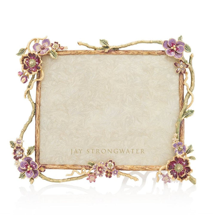 Jay Strongwater Delilah Floral Branch 8" x 10" Frame Picture Frames Jay Strongwater 