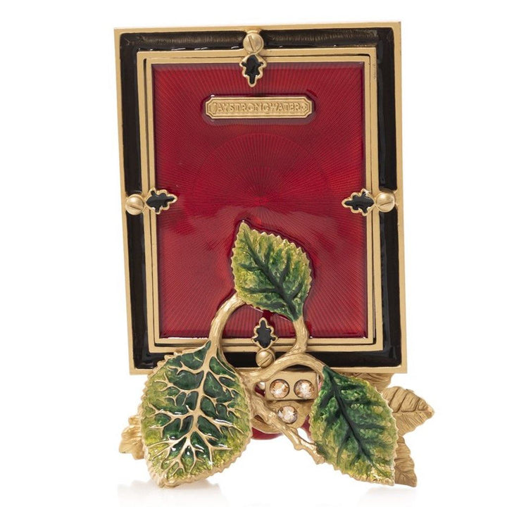 Jay Strongwater Kaylee Night Bloom 3" x 4" Rose Frame Picture Frames Jay Strongwater 