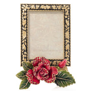 Jay Strongwater Kaylee Night Bloom 3" x 4" Rose Frame Picture Frames Jay Strongwater 