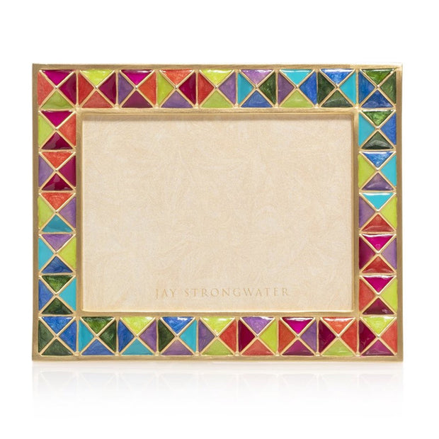 Jay Strongwater Abaculus Pyramid 3" x 4" Frame - Rainbow Picture Frames Jay Strongwater 