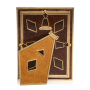 Jay Strongwater Mosaic Pyramid 5" x 7" Frame - Topaz Picture Frames Jay Strongwater 