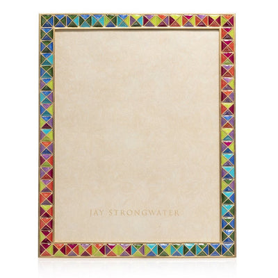 Jay Strongwater Vertex Pyramid 8" x 10" Frame - Rainbow Picture Frames Jay Strongwater 