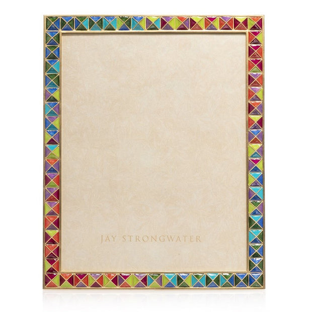 Jay Strongwater Vertex Pyramid 8" x 10" Frame - Rainbow Picture Frames Jay Strongwater 