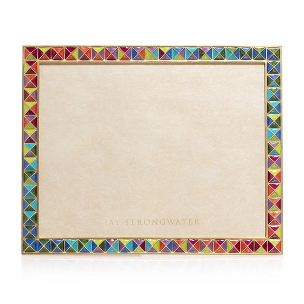 Jay Strongwater Vertex Pyramid 8" x 10" Frame - Rainbow Picture Frames Jay Strongwater 
