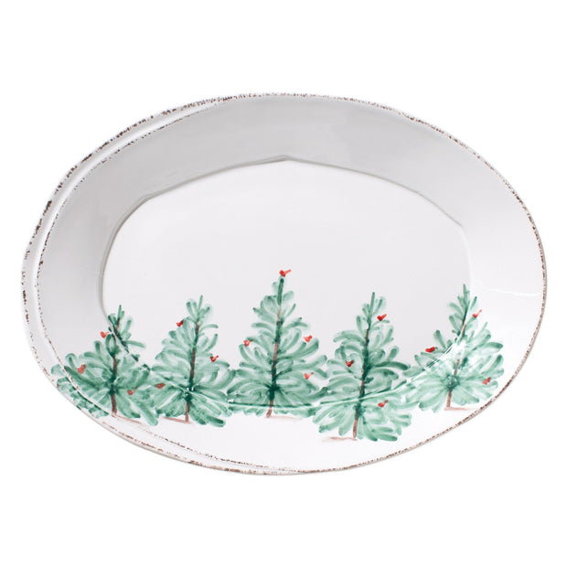 Vietri Lastra Holiday Small Oval Platter Dinnerware Vietri 